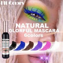 Fit Colors 延長睫毛膏，1入組防水濃密速乾睫毛膏霜睫毛化妝化妝品萬聖節聖誕節舞台化妝 - 棕色 - 查看 4