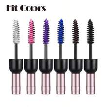 Fit Colors 延長睫毛膏，1入組防水濃密速乾睫毛膏霜睫毛化妝化妝品萬聖節聖誕節舞台化妝 - 棕色 - 查看 10