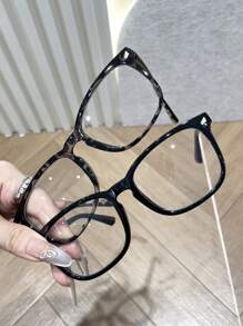 1 pièce à 3 pièces Montures de lunettes de vue modernes et simples avec petites ailes incrustées pour femmes, adaptées à la vie quotidienne, au bureau, à la lecture, à la télévision, aux jeux sur téléphone et à la décoration