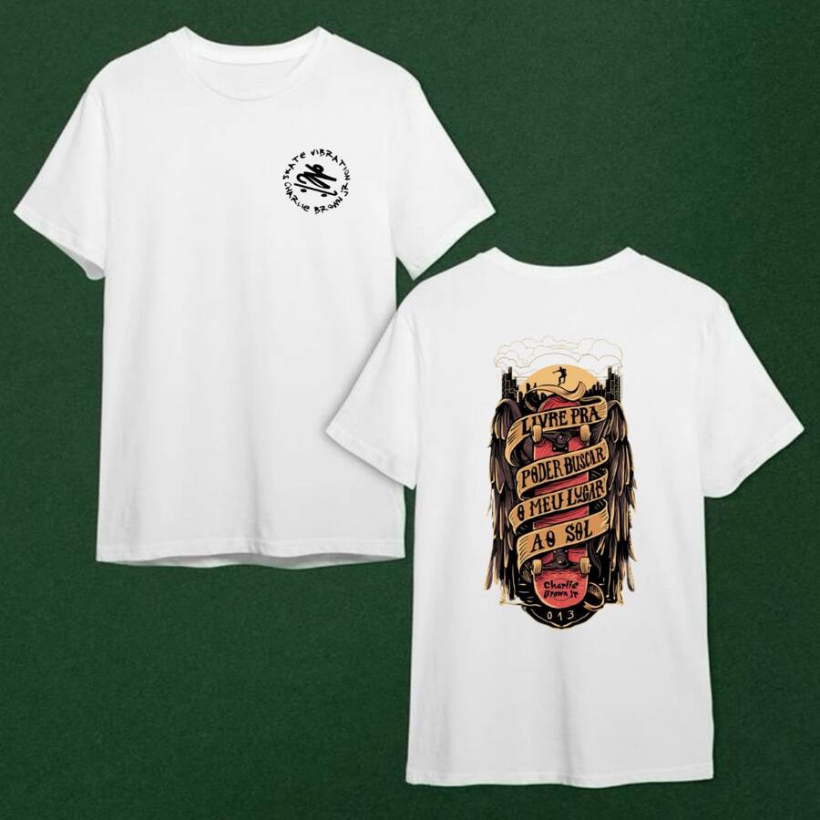 CBJr Unisex Oversized Cotton T-Shirt With Front And Back Print - 白色 - 查看 1