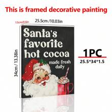 1pc Decorations Rustic Canvas Wall Art Easy To Hang Father Bathroom Decorations, Decorations, Holiday Decorations, Paintings, Canvas Murals, Funny Santa Art, Holiday Murals, Father Decorations, Decoration Wall Art, Decoration Posters For Room Decoration, Best Gifts Home Decor Christmas Decorations Christmas - Multicolor - View 4