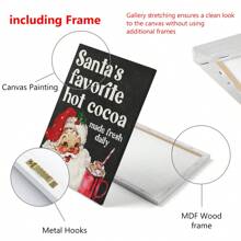 1pc Decorations Rustic Canvas Wall Art Easy To Hang Father Bathroom Decorations, Decorations, Holiday Decorations, Paintings, Canvas Murals, Funny Santa Art, Holiday Murals, Father Decorations, Decoration Wall Art, Decoration Posters For Room Decoration, Best Gifts Home Decor Christmas Decorations Christmas - Multicolor - View 5