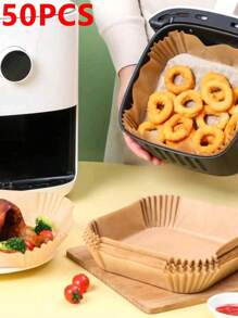 10/50/100/300 Pieces, Square/Round Air Fryer Lining Paper Air Fryer Paper Baking Paper, Paper Basket Bowl, Baking Pan, Oven Accessories, Baking Tools, Kitchen Gadgets, Kitchen Accessories - Multicolor - View 14