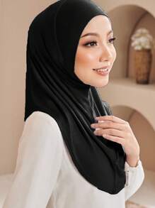 1 件 L 码女士易穿粘胶纤维头巾，即时头巾日常帽子面纱衣服 - 彩色 - 查看 23