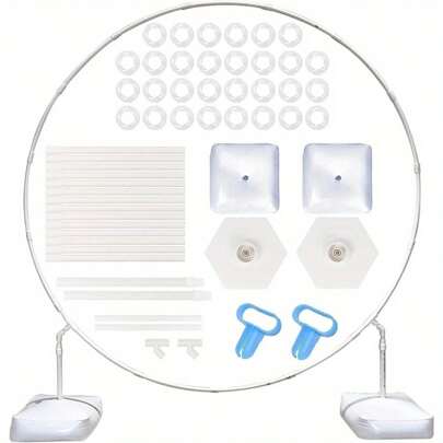 Round Balloon Arch Kit 5ft (1.5m) Removable Easy To Carry And Reusable Circle Balloon Flower Arch Stand,Balloon Hoop Stand Kit Best Decoration For Party Event