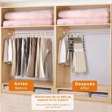 Interior Cintre organisateur pour vêtements et accessoires avec 8 barres et deux crochets. - Multicolore - Voir 2