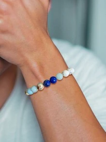 Solar System Planets Charm Bracelet With Natural Stones, For Men - Planet - View 3