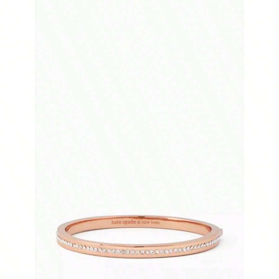 Kate Spade Spade | Ring It Up Pave Bangle - clear/rose gold - View 1