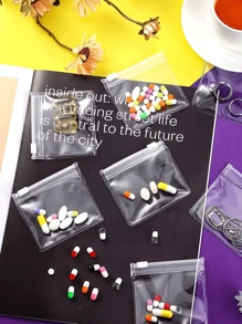 20/10个EVA拉链袋，EVA旅行袋，珠宝、耳环、药品收纳袋，带便携式透明密封袋