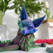 3D 打印九尾狐骨架，带可移动关节，适合家庭和办公室的艺术家装饰、汽车配件、随机彩虹色和圣诞礼物 - 彩色 - 查看 12