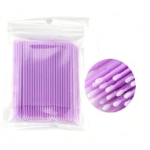 500 chiếc cọ nhỏ dùng một lần, chất liệu sợi microfiber, dùng để nối mi và trang điểm (đường kính đầu cọ: 2.0mm), cọ kẻ lông mày, cọ tán phấn mắt, cọ trang điểm, quà tặng kèm. - Màu tím hoa cà - Xem 7