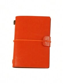 1pc Leather Cover Notebook, Bound Diary Notebook, A7 Size Portable Journal - A7 - View 14