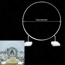 Round Balloon Arch Kit 5ft (1.5m) Removable Easy To Carry And Reusable Circle Balloon Flower Arch Stand,Balloon Hoop Stand Kit Best Decoration For Party Event - White - View 3