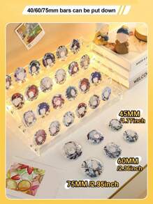 1 件多层透明亚克力化妆品收纳架，分层透明亚克力展示架，用于指甲油瓶、化妆品和收藏品 - 無色 - 查看 7