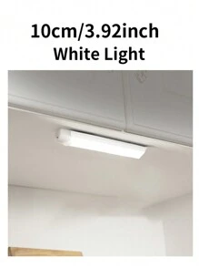 1 pieza Luz de armario con sensor de movimiento - Tira de lámpara LED de encendido y apagado automático, magnética, con batería, para armarios, gabinetes, armarios, escaleras, pasillos, salas de estudio