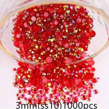 1000/500 bucăți 2mm/3mm/4mm/5mm Cristal de jeleu transparent cu spate plat, strasuri de bricolaj, strasuri de rășină în formă rotundă pentru meșteșuguri, pantofi, decor artistic, recipiente pentru machiaj, strălucire în întuneric