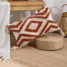 1/2 Pcs Set Cushion Cover, Scandinavian Nordic Style, Tassels Decorative Pillow Sham For Sofa, Bedroom, Home Decor, Without Inner 30*50cm 45*45cm