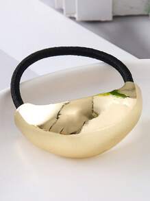 1pc Metal Hair Ties Fashionable Simple Atmosphere Suitable For Different Occasions,Gold Hair Head Piece Hair Ties Ponytail Holders Hair Elastics Hair Rubber Bands Scrunchies Hair Rope Elastic Hair Tie, Hair Bobbles