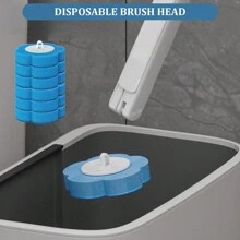1 套一次性马桶刷(1 个刷头 + 1 个底座 + 24 个替换头)含 3 种颜色海绵补充装,彻底清洁家用厕所浴室装饰秋季装饰 - 灰色 - 查看 5