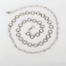 1 件女士休闲金色圆形环状腰链，适合万圣节夏季日常佩戴 - 銀色 - 查看 5