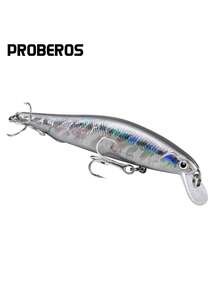 PRO BEROS PREOBEROS 1 件彩色 13 克下沉小鱼饵，带 3D 仿生眼 - 非常适合捕捉大鱼 - 銀色 - 查看 3