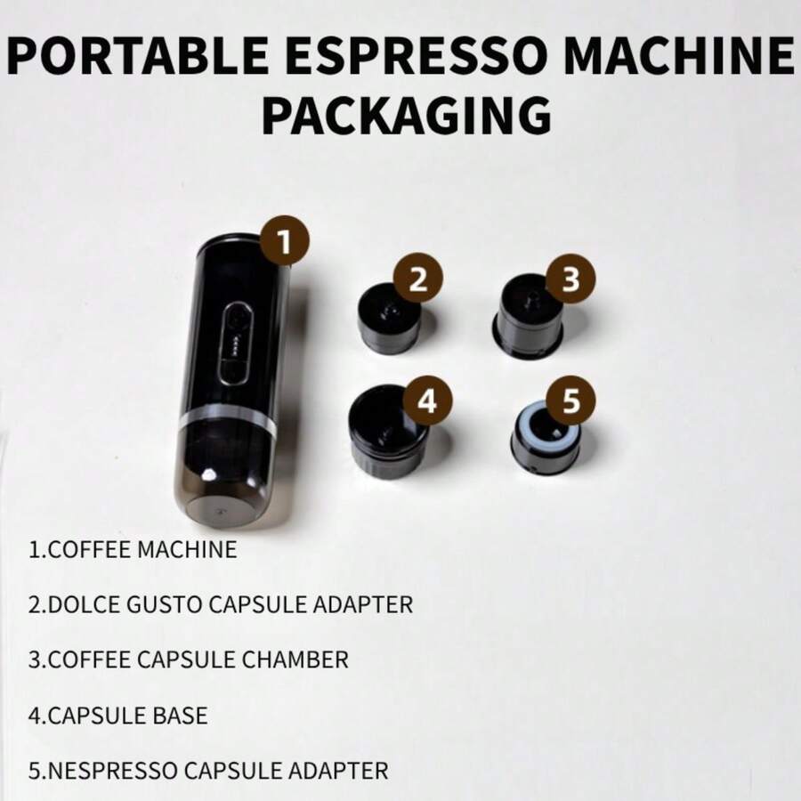 OCTAVO Portable Espresso Maker, Camping Coffee Machine, Wireless Self