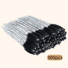 Pincel Descartável Transparente Preto para Alongamento de Cílios, Pincel de Maquiagem para Cílios, Pincel Cosmético para Cílios, 20/50/100/200/300/400/450 peças