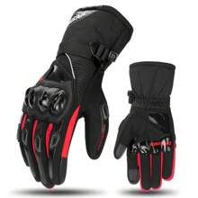 1 Coppia Di Guanti Da Motociclista Neri, Guanti Pieni Per La Guida, Guanti Da Moto Touch Screen Per Corsa, Guanti Protettivi Per Moto Da Cross, Ciclismo E Motociclista