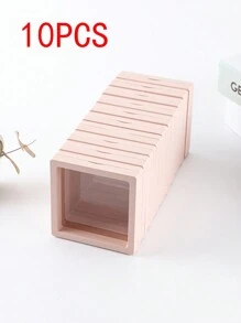 10 件/套粉色 PE 薄膜珠宝包装盒，防水抗氧化，便携式 3D 独立浮动框架膜，适用于戒指、耳环、项链礼品包装情人节返校