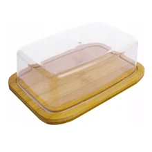 Bamboo Butter Dish With Acrylic Lid - 米色 - 查看 5