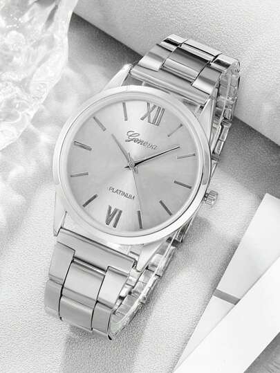 JasonRolls Watch, able Luxe Business Goud Zilver Steel Strap Alloy Material, Bracelet Set, Wear Matching, Horloge view 3