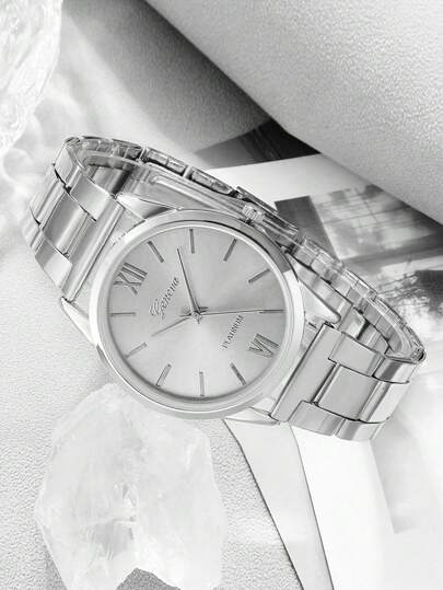 JasonRolls Watch, able Luxe Business Goud Zilver Steel Strap Alloy Material, Bracelet Set, Wear Matching, Horloge view 4