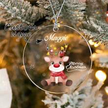 1pc Customized Acrylic Decoration, Gift, Tree Decor, Holiday Ornament, Pendant And Keychain, Car Rearview Mirror Hanging Decor, Party Supplies Gifts Birthday Graduation - Multicolor - View 1