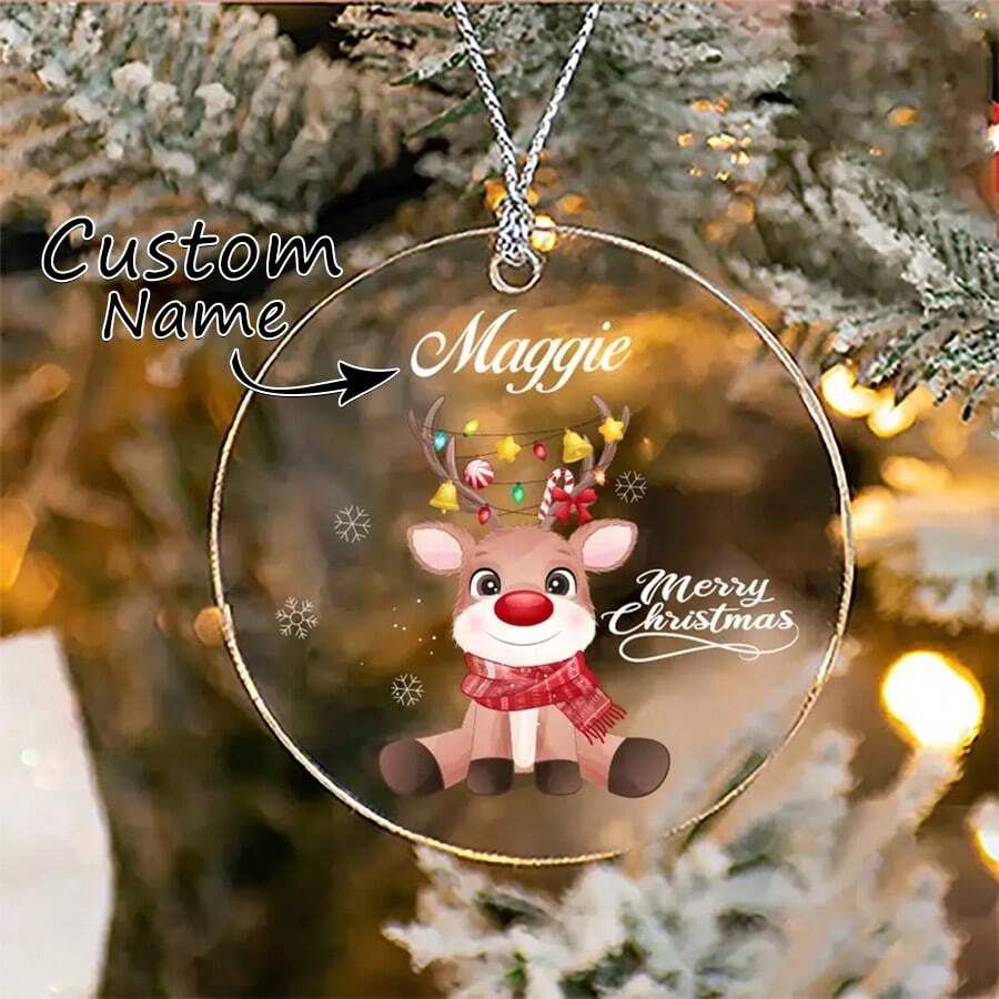 1pc Customized Acrylic Decoration, Gift, Tree Decor, Holiday Ornament, Pendant And Keychain, Car Rearview Mirror Hanging Decor, Party Supplies Gifts Birthday Graduation - Multicolor - View 1