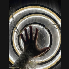 3 环 20+30+40 厘米黑色现代餐厅 LED 吸顶灯环吊灯，220V 金色室内照明室内照明客厅 LED 吊灯，3000K /6500K 纯色，不可调光，无遥控器