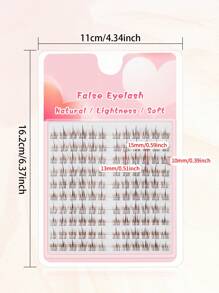 120 Stück CC Locken Braun Sonnenblumen Wimpern Design Falsche Wimpern, geeignet für täglichen oder Party Gebrauch, Wimpernbüschel, Einzelwimpern, Wimpern, Künstliche Wimpern