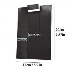 90pcs/Set, Adhesive Backed Magnetic Sheet Multifunctional Multi-Scene Magnetic Stickers, Can Be Used As Refrigerator Stickers Bookmarks Car Stickers, Soft Magnetic Self-Adhesive Free Of Cutting Back To School - Black - View 3