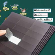 90pcs/Set, Adhesive Backed Magnetic Sheet Multifunctional Multi-Scene Magnetic Stickers, Can Be Used As Refrigerator Stickers Bookmarks Car Stickers, Soft Magnetic Self-Adhesive Free Of Cutting Back To School - Black - View 2