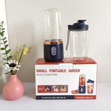 A 6/12-Blade USB Portable Juicer, Featuring An Automatic Small Electric Juicer And Drinking Cup With Power-Off Protection, Blender For Ice Cream Shakes, And Small Food Processor, Is Perfect For Both Home And Outdoor Use!