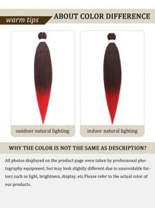 编织头发预拉伸专业易编织头发用于钩编辫子扭发辫子柔软 Yaki 纹理热水定型合成接发 - 彩色 - 查看 6