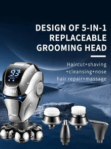 KEMEI KM-780 Hot Selling Professional High Quality Men's Electric Shaver Five In One Digital Multi Functional Head Shaver - Black - View 4