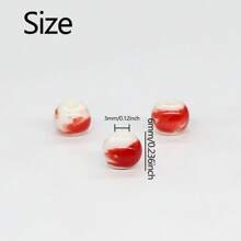 50PCS Macaron Fresh Color Ceramic Large Hole Beads, Suitable For Bracelet And Necklace Making, Perfect Gift Accessories