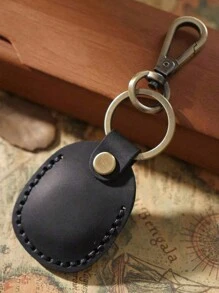 Leather Holder Keychain, Portable Handmade Leather Holder With Key Ring Fully Covered Protective Case, Compatible With AirTags 2021 Brown,PU Leather Small For AirTag Holder With Key Rings Protective Case Cover Accessories Faux Leather Airtag Case Keychain, Portable Handmade Faux Leather Air Tag Holder Bag Purse Charm Accessories - Multicolor - View 13