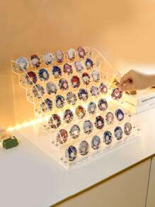 1 件多层透明亚克力化妆品收纳架，分层透明亚克力展示架，用于指甲油瓶、化妆品和收藏品 - 無色 - 查看 4