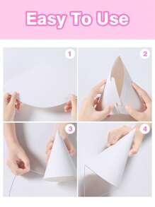6 件白色纸质派对帽生日帽锥形工艺品适用于生日派对装饰成人艺术 DIY、蛋糕帽节日装饰派对用品派对照片道具 - 彩色 - 查看 6