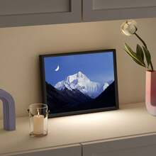 CASEGRACE 1pc LED Painting With Speakers - Enchanting Night View Of The Starry Sky, USB Charger Decorative Wall Art, Bluetooth Speaker Sound Painting With Subwoofer, Mood-Creating Light, Perfect For Bedroom, Gaming Room, Home Decoration And Gifts