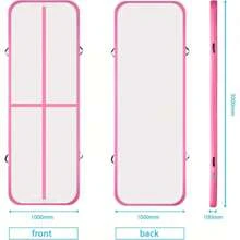 10Ft Tumbling Gymnastics Mat Track Inflatable Gymnastics Mat Air Tumbling Track Fitness Mat Suitable For Gymnastics Yoga Kickboxing Hip-Hop Training - Pink - View 3