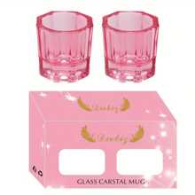 2 piezas Tazas Dappen para arte de uñas acrílicas, tazón para líquido de monómero de uñas, plato para humedecer, soporte para polvo acrílico, frasco acrílico para uñas - Multicolor - Ver 9