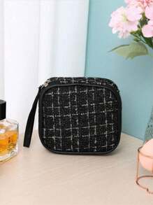 1pc Large Capacity Cosmetic Bag, Portable Travel Makeup Organizer Pouch, Multi-Functional Handbag, Double-Layer Toiletry Bag, 3 Sizes, Suitable For Makeup Brushes - Multicolor - View 10