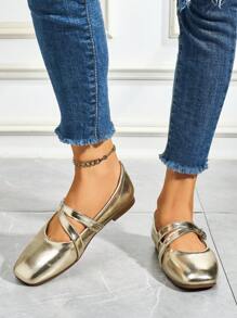 Women's Fashion Strap Mary Jane Flats, Soft Sole Comfortable, Oxford Style Walking Work Shoes